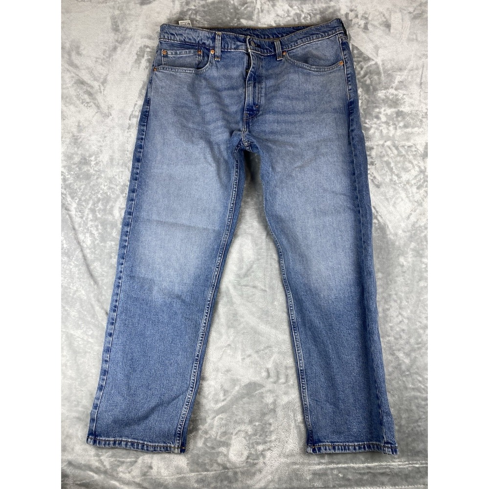 Levis 505 Jeans Mens 38x30 Blue Regular Fit‎ Straight Leg Medium Wash Denim